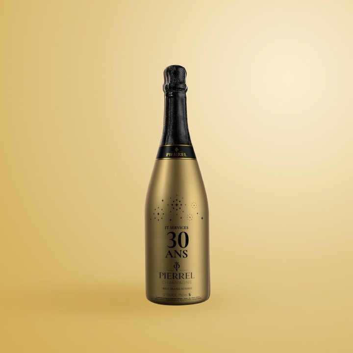 Bouteille de champagne sur mesure, 30 ans