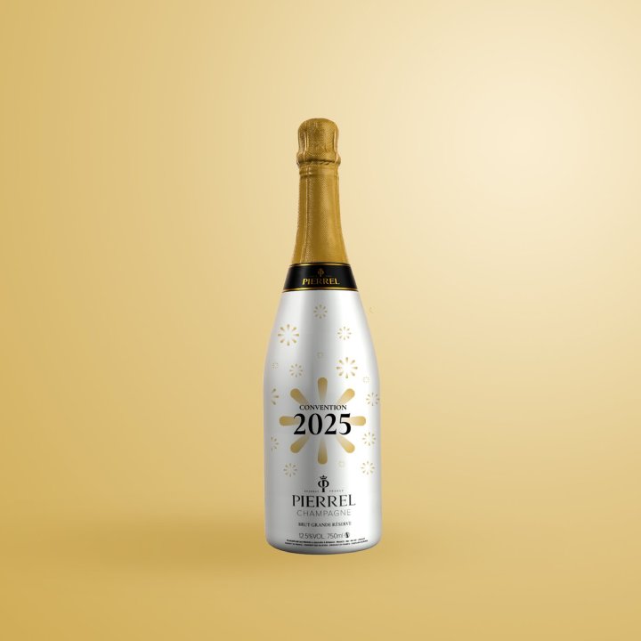 Bouteille de champagne sur mesure, convention 2025